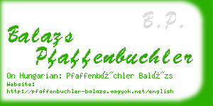 balazs pfaffenbuchler business card